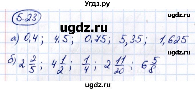ГДЗ (Решебник к учебнику 2021) по математике 6 класс Виленкин Н.Я. / §5 / упражнение / 5.23