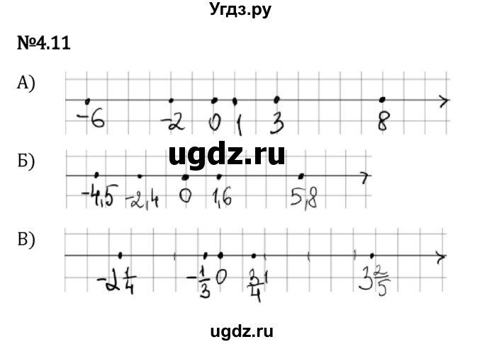 ГДЗ (Решебник к учебнику 2023) по математике 6 класс Виленкин Н.Я. / §4 / упражнение / 4.11