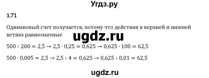 ГДЗ (Решебник 2023) по математике 6 класс Виленкин Н.Я. / §1 / упражнение / 1.71