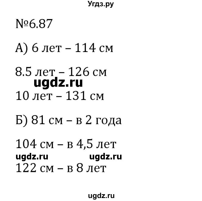 ГДЗ (Решебник 2023) по математике 6 класс Виленкин Н.Я. / §6 / упражнение / 6.87