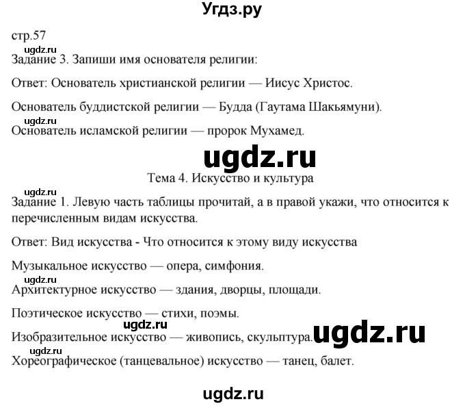 ГДЗ (Решебник) по истории 6 класс (рабочая тетрадь) Бгажнокова И.М. / страница / 57