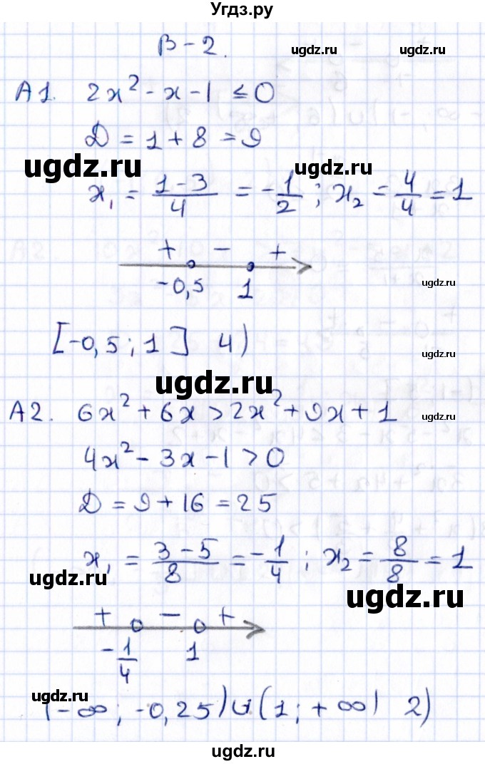 ГДЗ (Решебник) по алгебре 9 класс (самостоятельные и контрольные работы) Ю.А. Глазков / самостоятельная работа / самостоятельная работа 7 (вариант) / 2