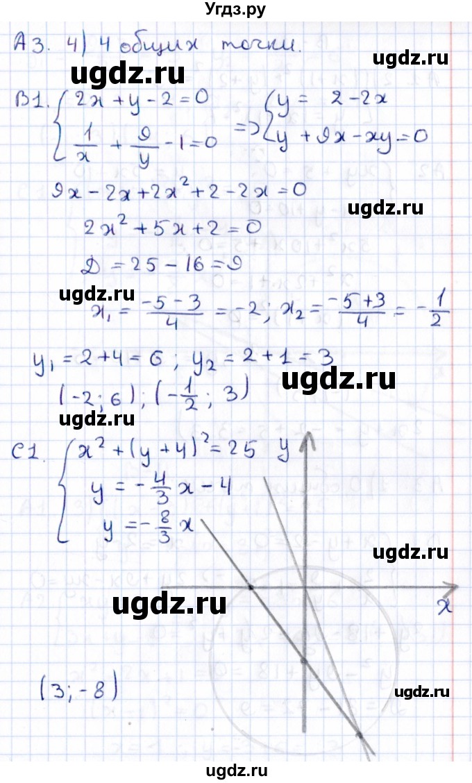 ГДЗ (Решебник) по алгебре 9 класс (самостоятельные и контрольные работы) Ю.А. Глазков / самостоятельная работа / самостоятельная работа 8 (вариант) / 2(продолжение 2)