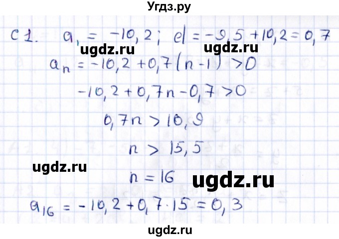 ГДЗ (Решебник) по алгебре 9 класс (самостоятельные и контрольные работы) Ю.А. Глазков / самостоятельная работа / самостоятельная работа 10 (вариант) / 1(продолжение 3)