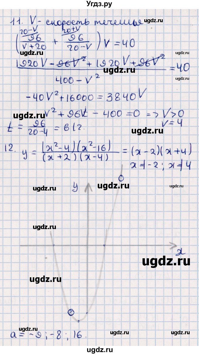 ГДЗ (Решебник) по алгебре 9 класс (самостоятельные и контрольные работы) Ю.А. Глазков / контрольная работа / контрольная работа 6 (вариант) / 4(продолжение 3)