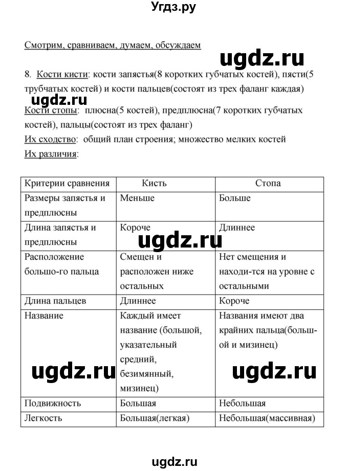 ГДЗ (Решебник) по биологии 8 класс (рабочая тетрадь) В.И. Сивоглазов / параграф 19 (упражнение) / 8