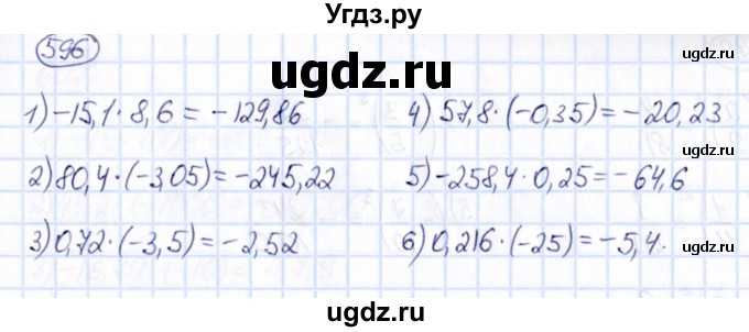 ГДЗ (Решебник) по математике 6 класс Абылкасымова А.Е. / упражнение / 596