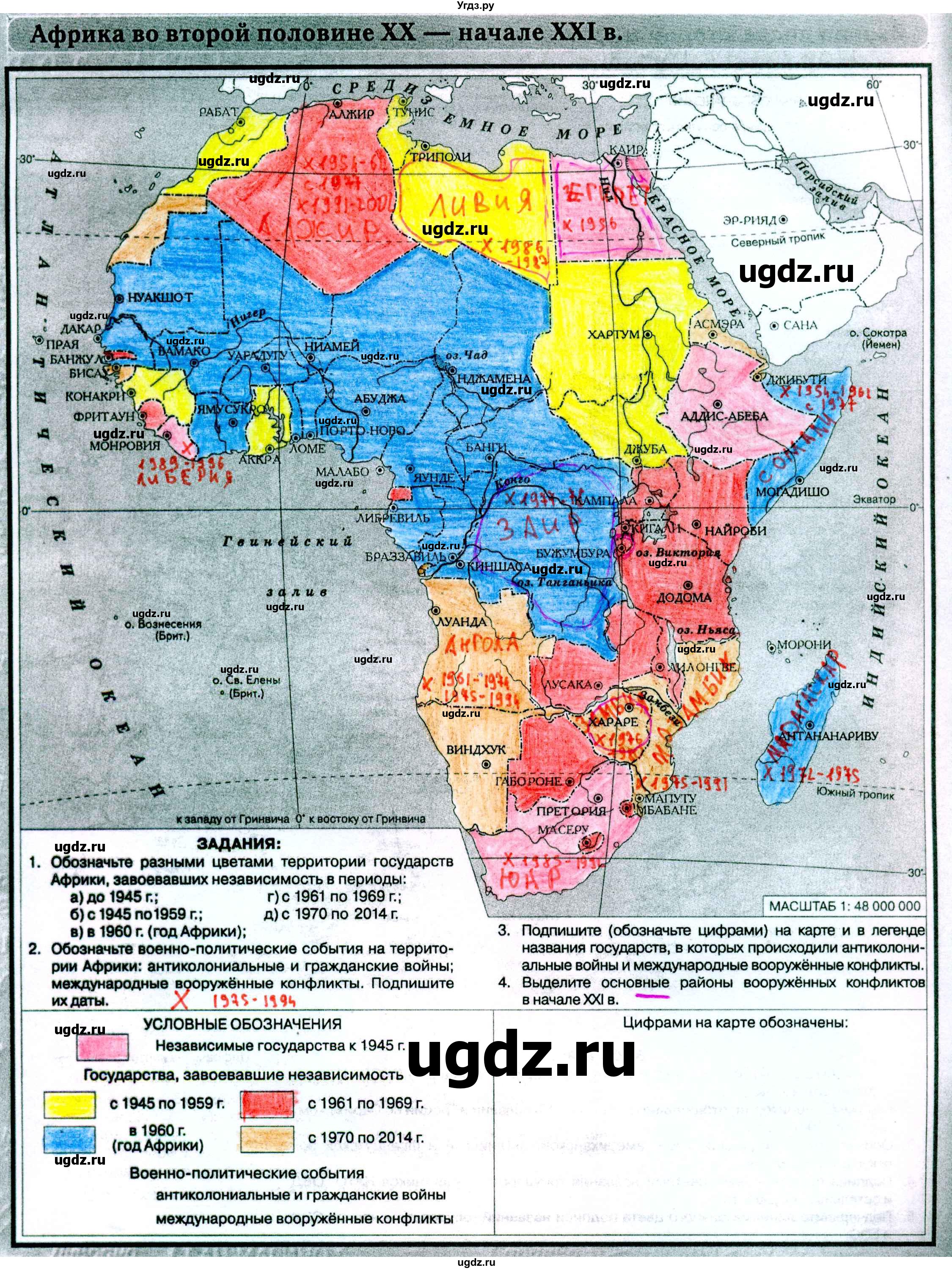 ГДЗ (Решебник) по истории 9 класс (контурные карты) Курбский Н.А. / страница / 12