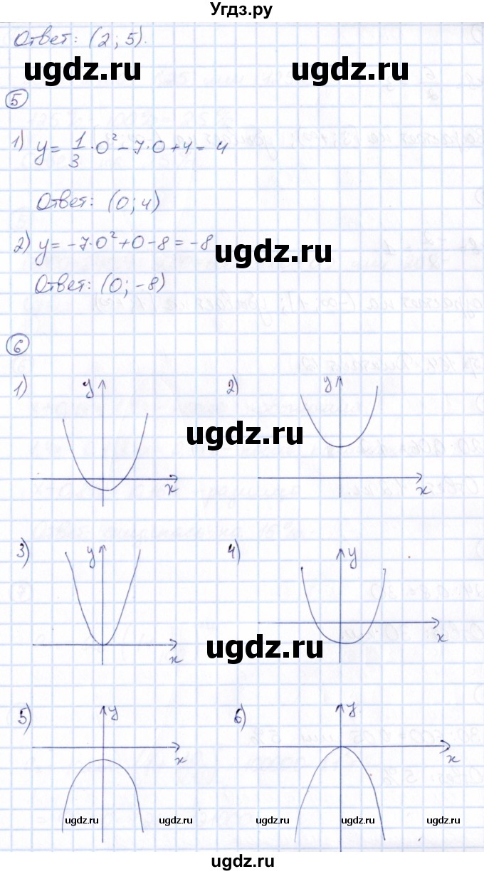 ГДЗ (Решебник) по алгебре 9 класс (Математические диктанты, Контрольные работы (из Методического пособия)) Буцко Е.В. / диктант / 11(продолжение 2)