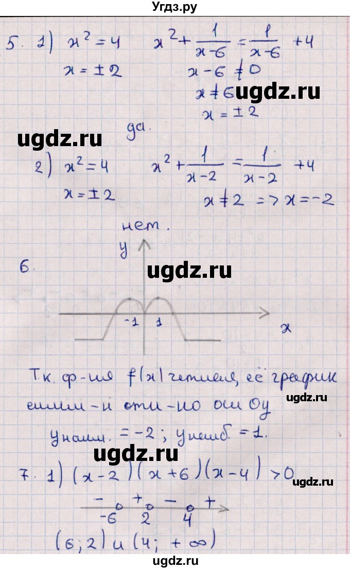 ГДЗ (Решебник) по алгебре 10 класс (Контрольные работы (из Методического пособия)) Буцко Е.В. / КР-1 / Вариант 1(продолжение 3)