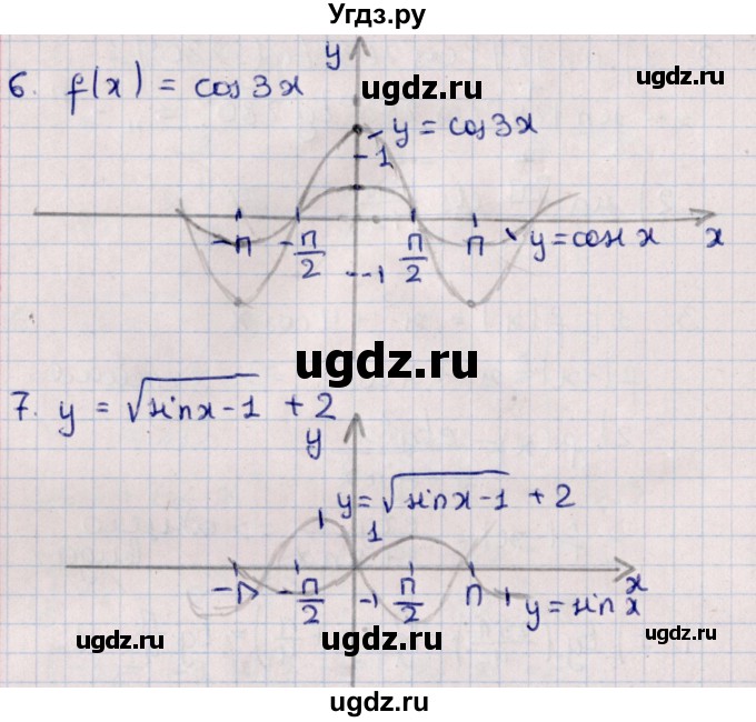 ГДЗ (Решебник) по алгебре 10 класс (Контрольные работы (из Методического пособия)) Буцко Е.В. / КР-4 / Вариант 1(продолжение 3)
