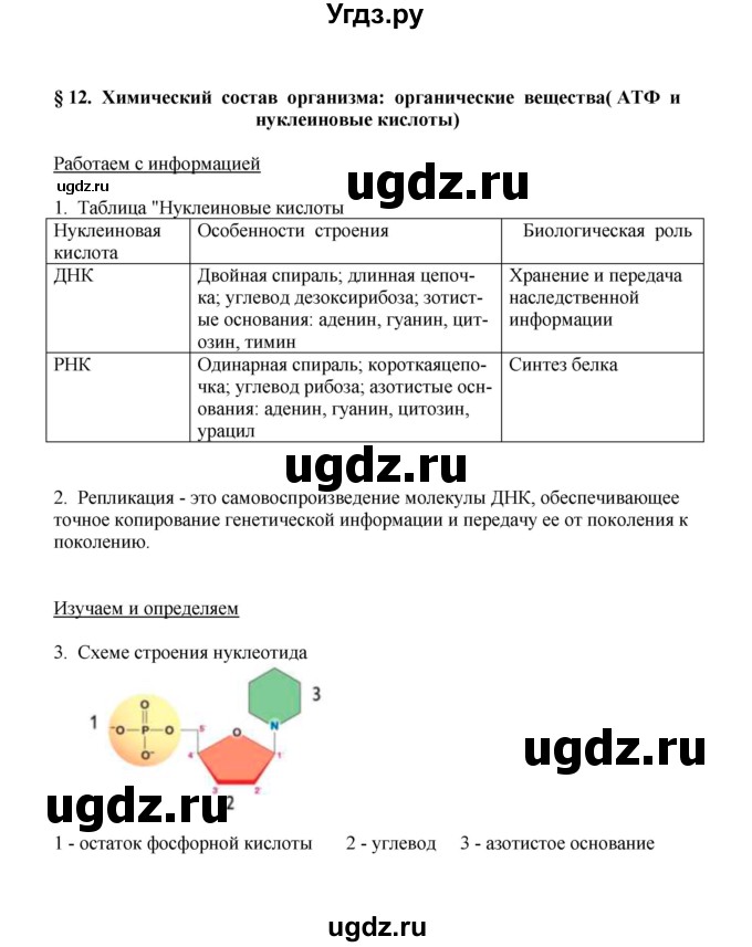 ГДЗ (Решебник) по биологии 9 класс (рабочая тетрадь) Е.К. Касперская / параграф / 12