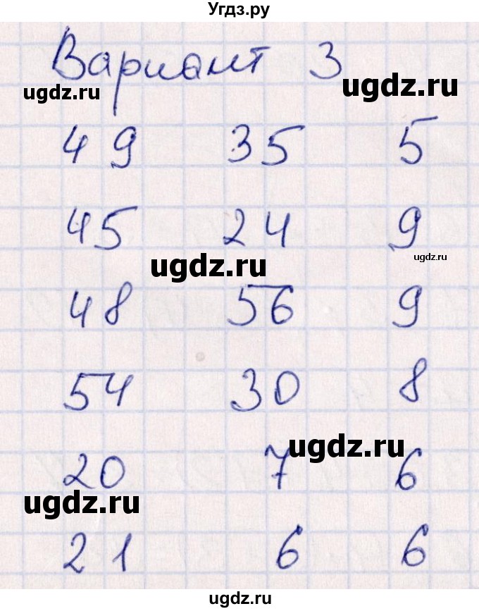 ГДЗ (Решебник) по математике 3 класс (контрольные работы) Рудницкая В.Н. / часть 1. страница / 21(продолжение 3)