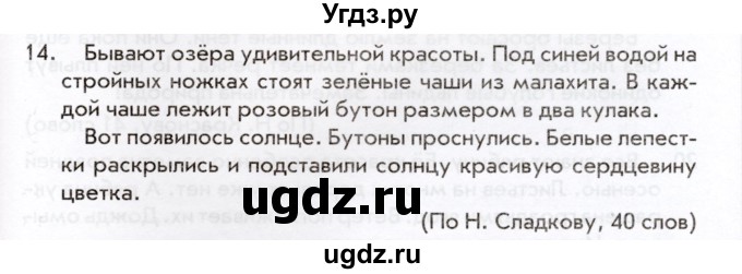 ГДЗ (Учебник) по русскому языку 2 класс (тематический контроль) В.Т. Голубь / тесты для контрольного списывания / 14