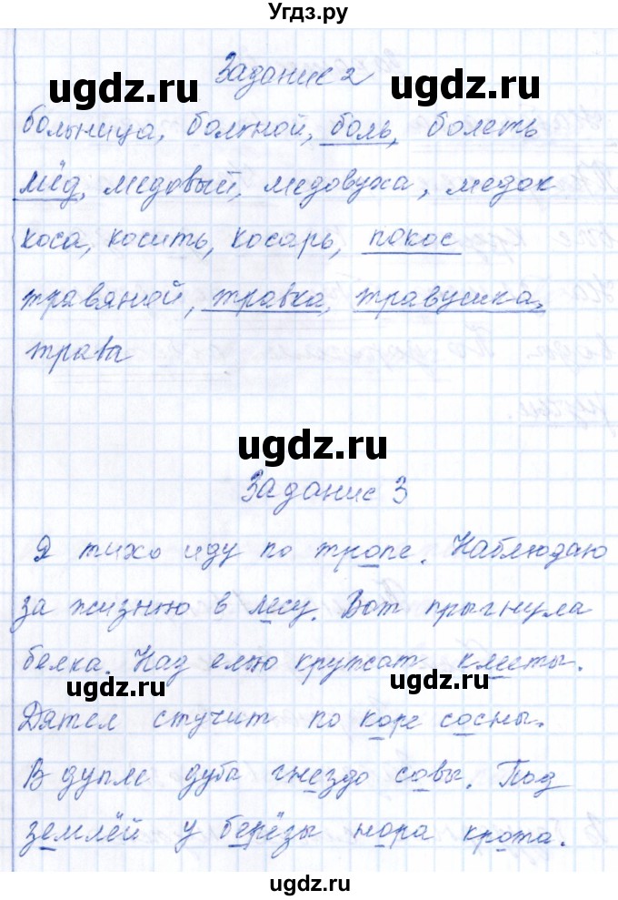 ГДЗ (Решебник) по русскому языку 2 класс (тематический контроль) В.Т. Голубь / тема 7 (вариант) / 2(продолжение 2)