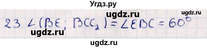 ГДЗ (Решебник) по геометрии 10 класс Смирнов В.А. / обобщающее повторение / углы / b. угол между прямой и плоскостью / 23