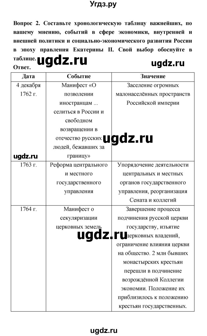 ГДЗ (Решебник) по истории 8 класс Т.В. Черникова / страница / 241(продолжение 2)