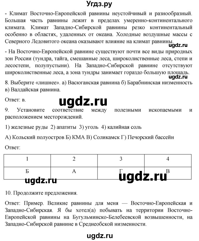 ГДЗ (Решебник) по географии 8 класс (рабочая тетрадь) Николина В.В. / страница / 88(продолжение 2)