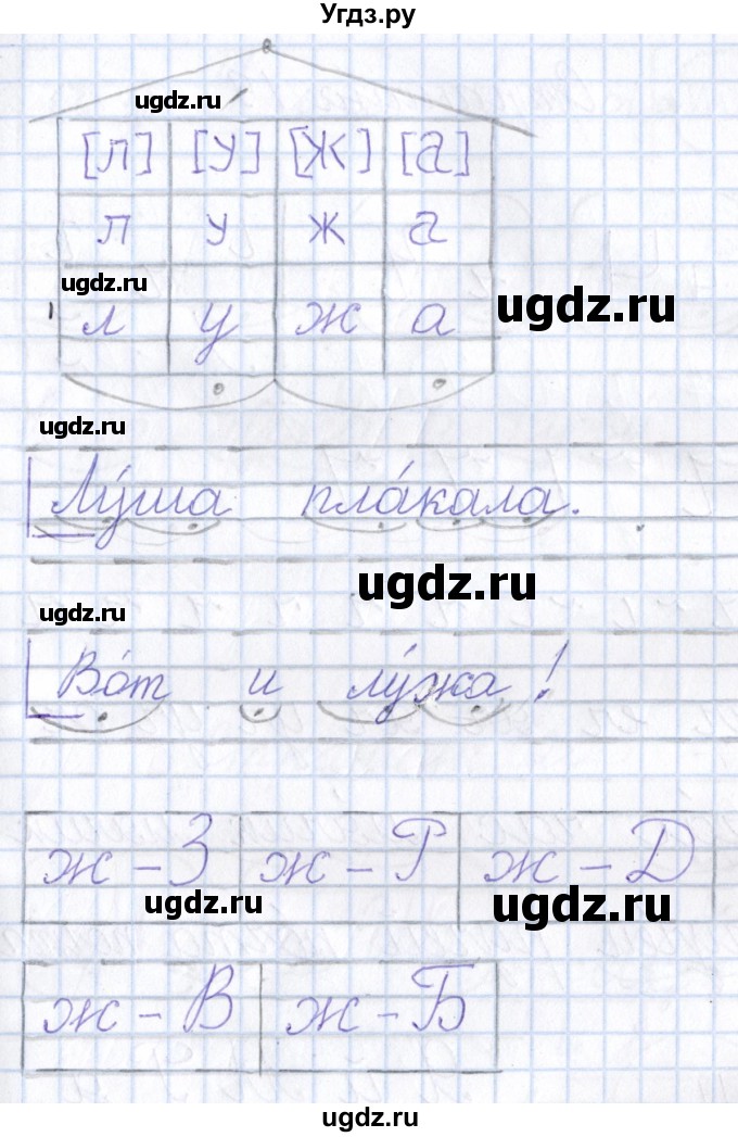 ГДЗ (Решебник) по русскому языку 1 класс (тетрадь по письму) Агаркова Н.Г. / тетрадь №4. страница / 18(продолжение 2)