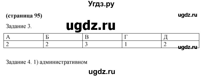 ГДЗ (Решебник) по обществознанию 9 класс (рабочая тетрадь) Митькин А.С. / страница / 95