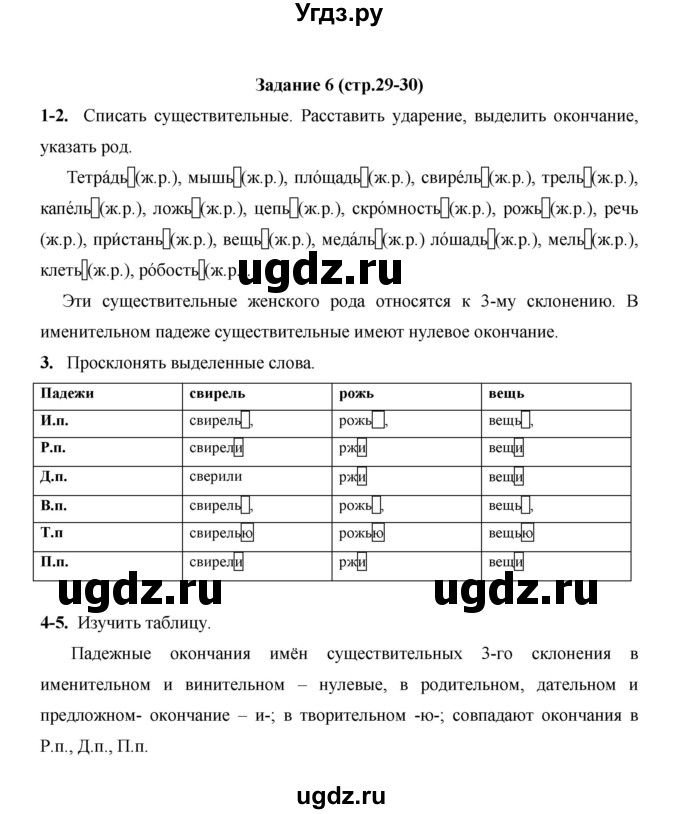 ГДЗ (Решебник) по русскому языку 4 класс Е.И. Матвеева / часть 2 (страница) / 29(продолжение 2)