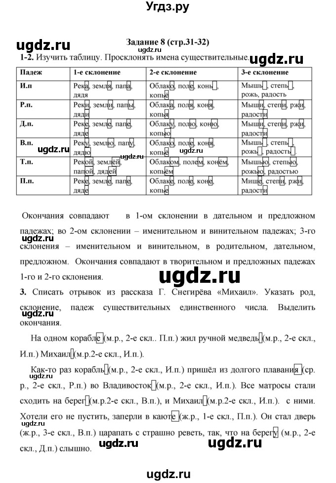 ГДЗ (Решебник) по русскому языку 4 класс Е.И. Матвеева / часть 2 (страница) / 31