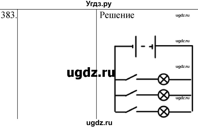 ГДЗ (Решебник) по физике 8 класс (сборник вопросов и задач) Марон А.Е. / номер / 383