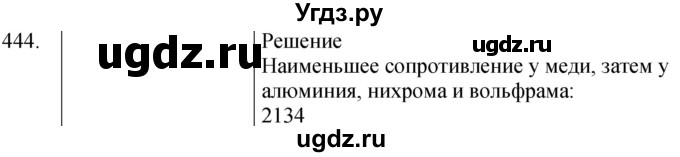 ГДЗ (Решебник) по физике 8 класс (сборник вопросов и задач) Марон А.Е. / номер / 444