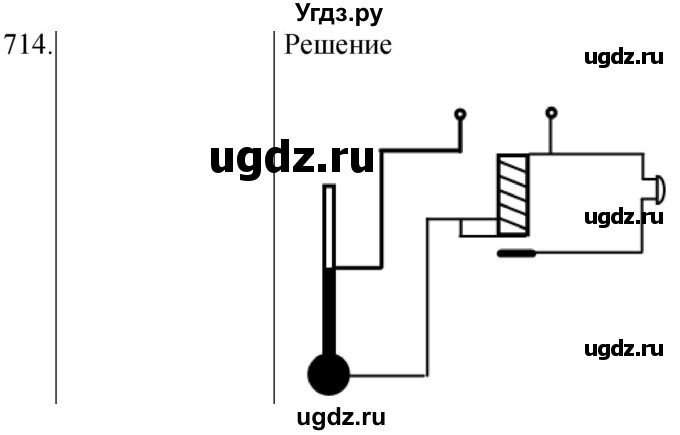 ГДЗ (Решебник) по физике 8 класс (сборник вопросов и задач) Марон А.Е. / номер / 714