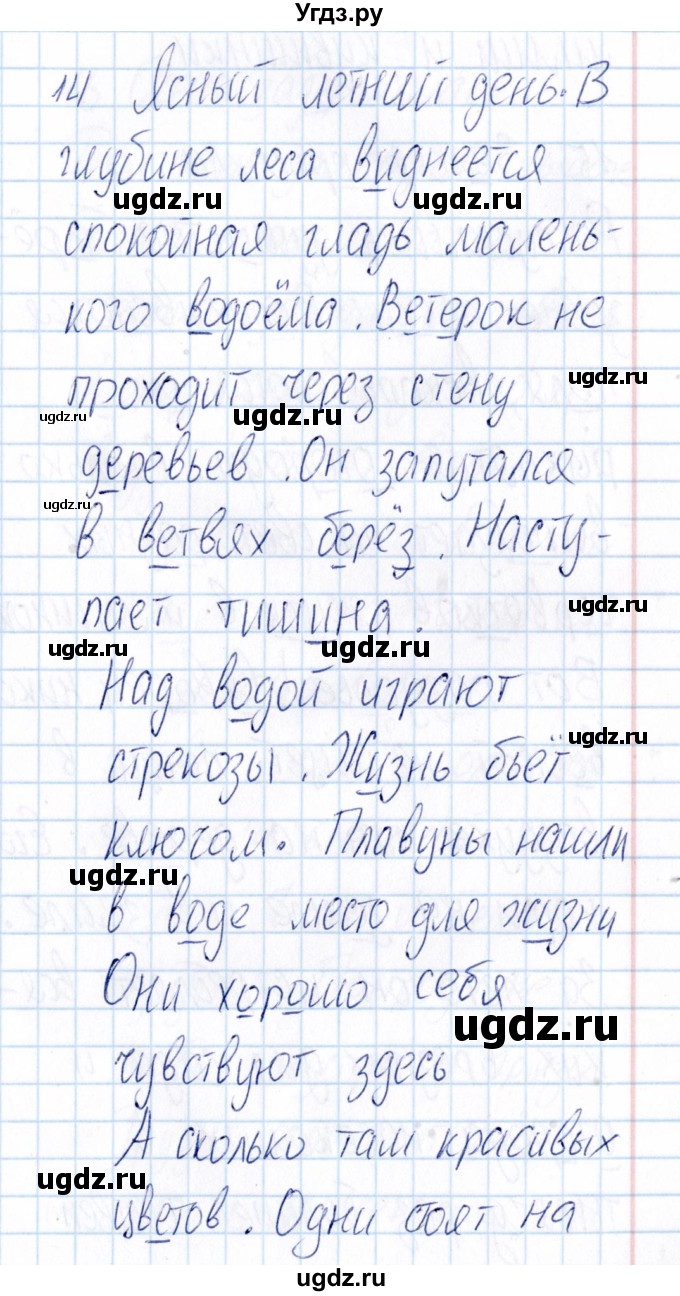 ГДЗ (Решебник) по русскому языку 3 класс (Тематический контроль) В.Т. Голубь / найди и исправь ошибки (упражнение) / 14