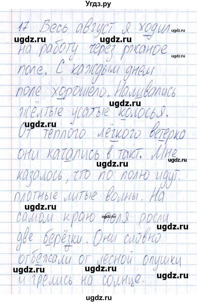 ГДЗ (Решебник) по русскому языку 3 класс (Тематический контроль) В.Т. Голубь / найди и исправь ошибки (упражнение) / 17