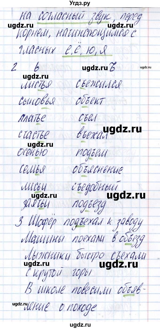 ГДЗ (Решебник) по русскому языку 3 класс (Тематический контроль) В.Т. Голубь / тема 8 (вариант) / 1(продолжение 2)