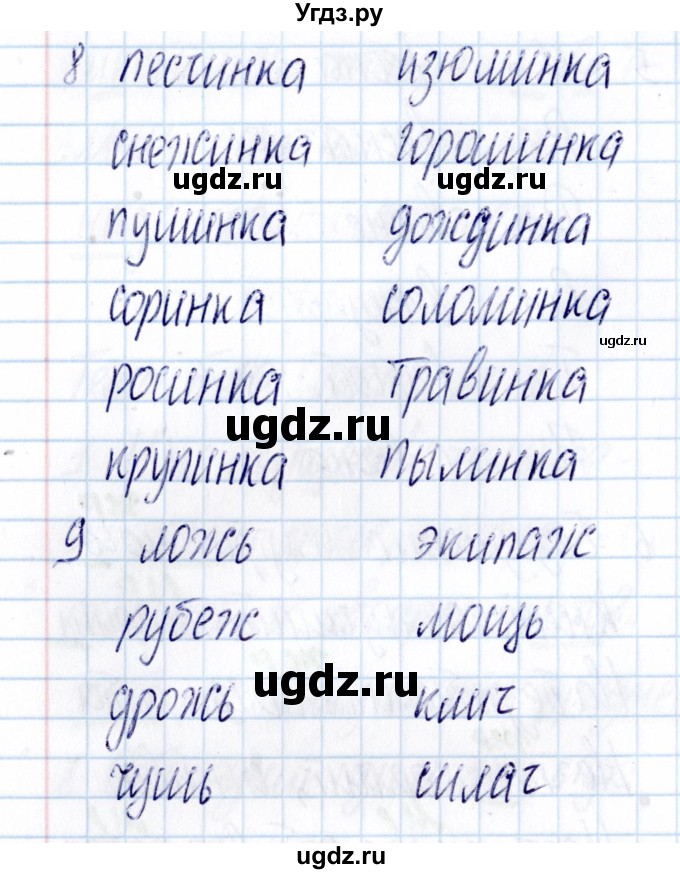 ГДЗ (Решебник) по русскому языку 3 класс (Тематический контроль) В.Т. Голубь / тема 10 (вариант) / 1(продолжение 3)