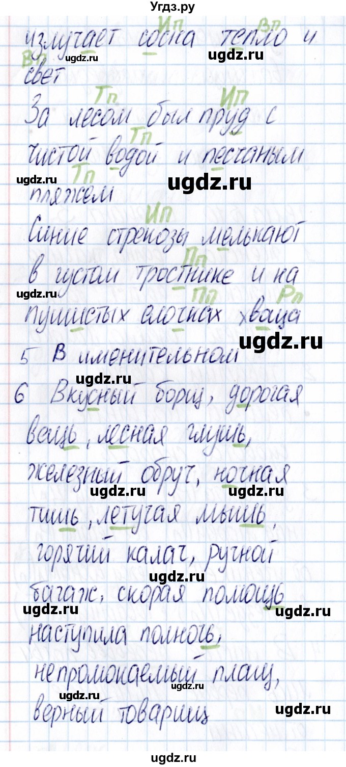 ГДЗ (Решебник) по русскому языку 3 класс (Тематический контроль) В.Т. Голубь / тема 10 (вариант) / 3(продолжение 2)