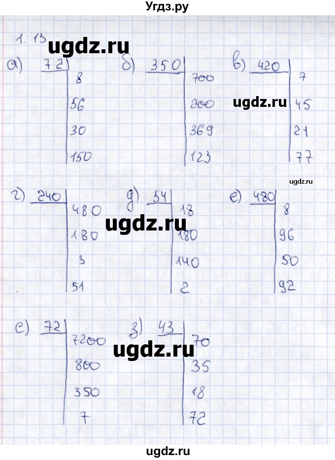 ГДЗ (Решебник) по математике 5 класс (рабочая тетрадь) Зубарева И.И. / тетрадь №1. страница / 12(продолжение 2)