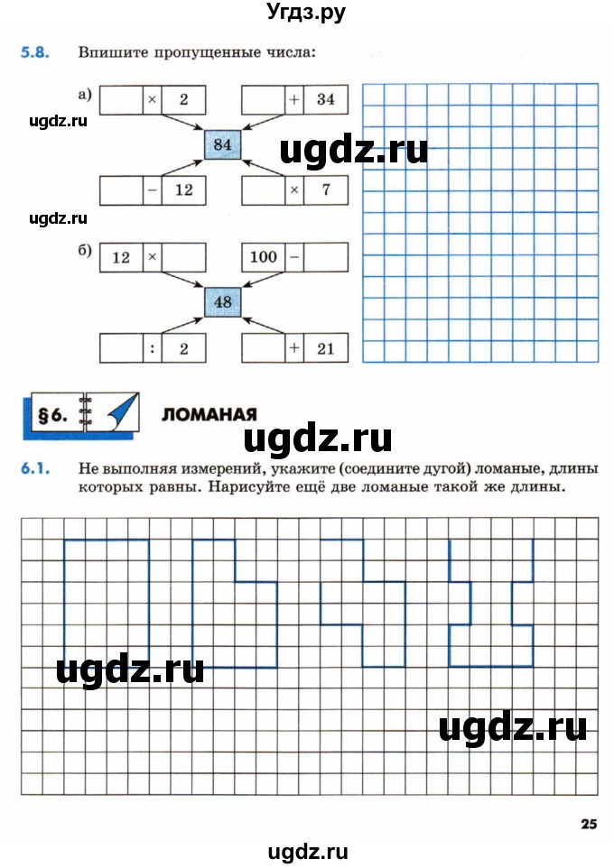 ГДЗ (Тетрадь) по математике 5 класс (рабочая тетрадь) Зубарева И.И. / тетрадь №1. страница / 25