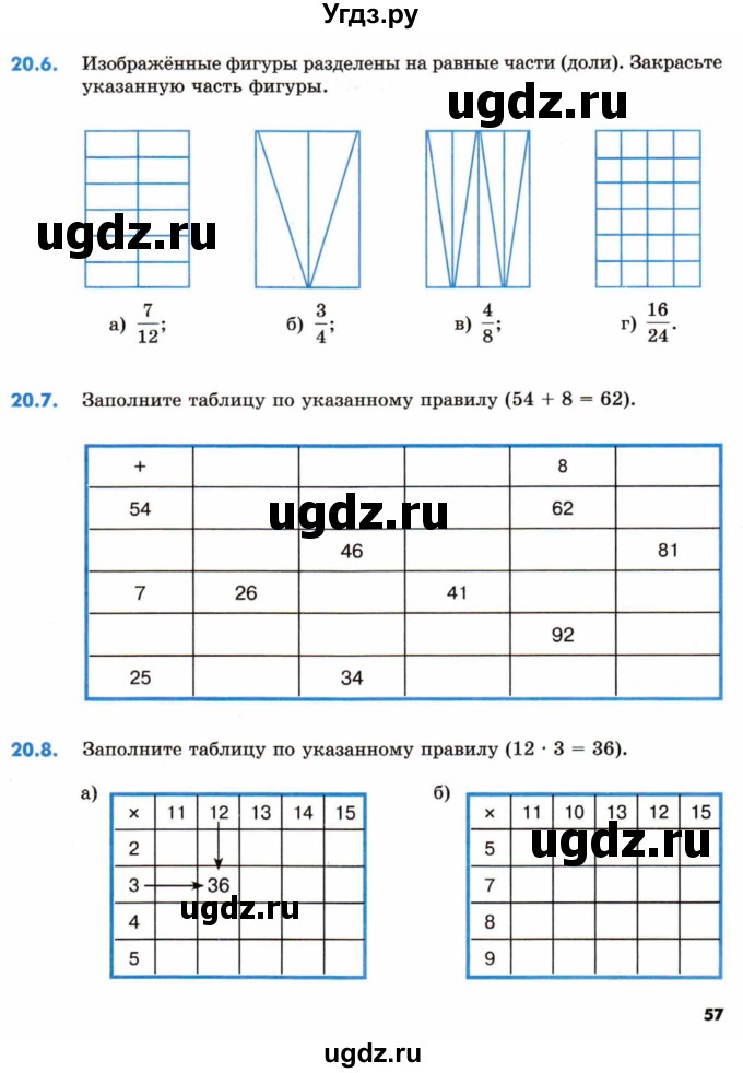 ГДЗ (Тетрадь) по математике 5 класс (рабочая тетрадь) Зубарева И.И. / тетрадь №1. страница / 57