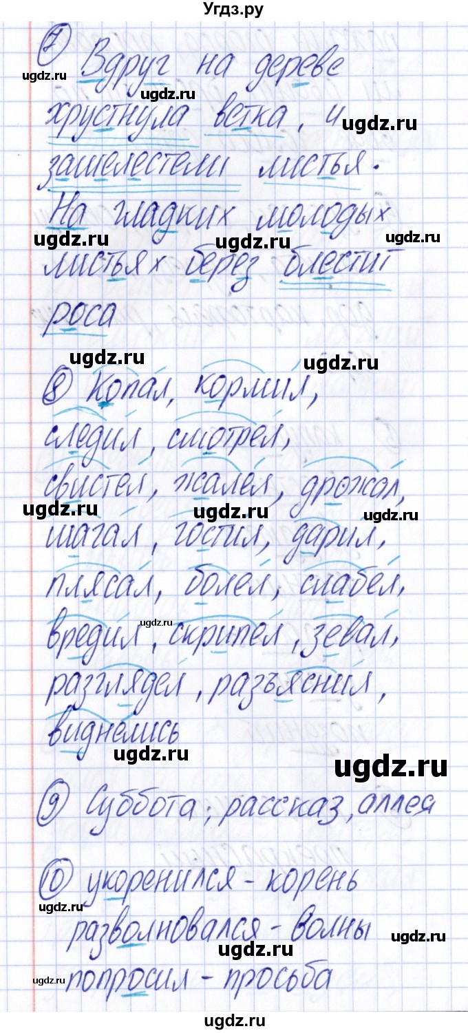 ГДЗ (Решебник) по русскому языку 4 класс (Тематический контроль) В.Т. Голубь / тема 3 (вариант) / 1(продолжение 3)