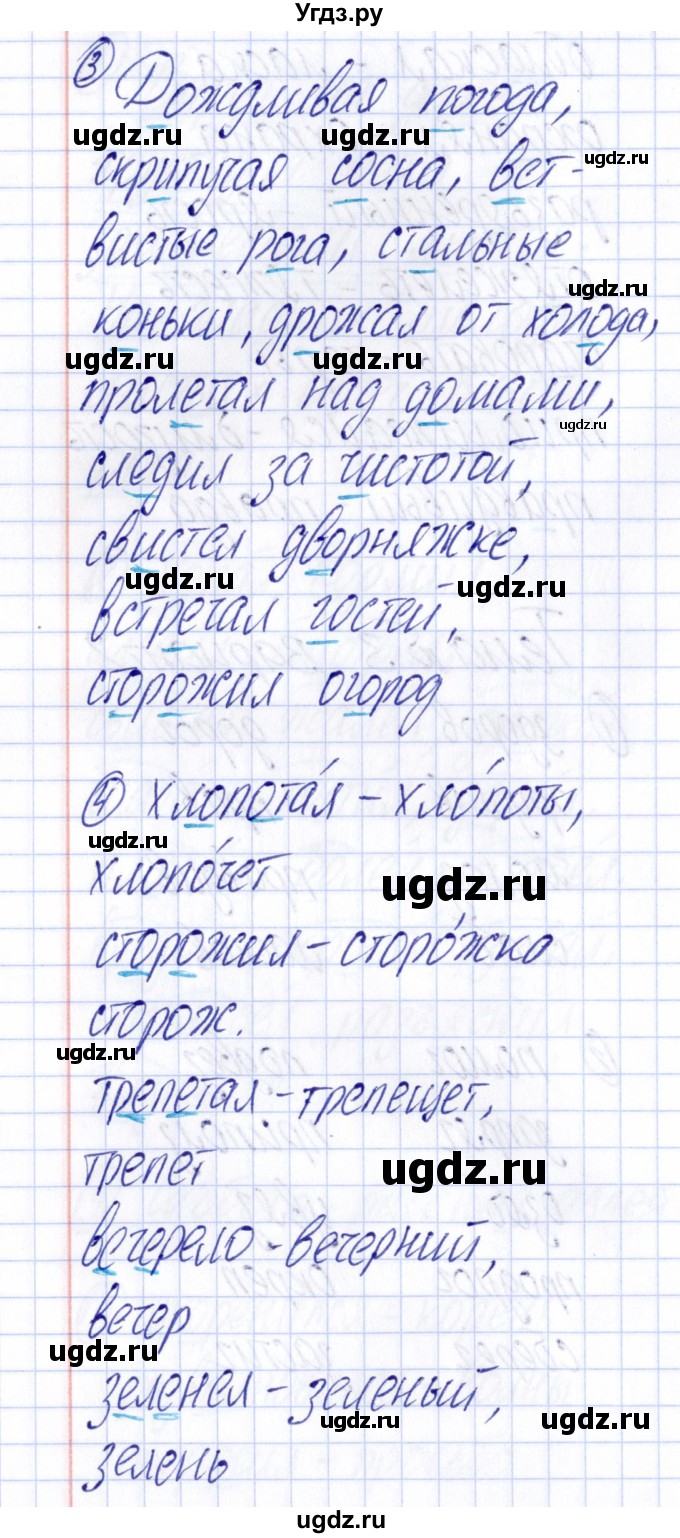 ГДЗ (Решебник) по русскому языку 4 класс (Тематический контроль) В.Т. Голубь / тема 3 (вариант) / 2(продолжение 2)