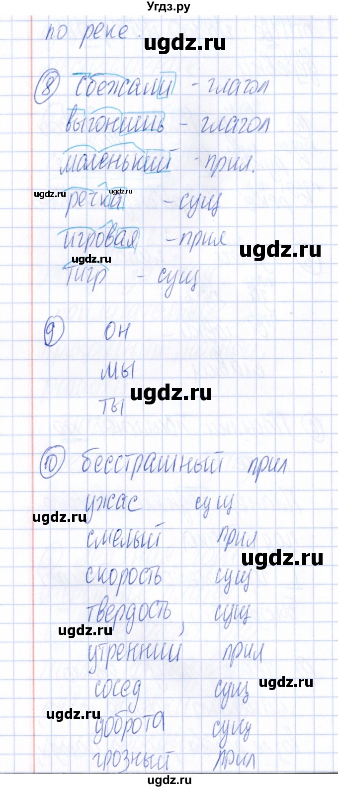 ГДЗ (Решебник) по русскому языку 4 класс (Тематический контроль) В.Т. Голубь / тема 5 (вариант) / 2(продолжение 4)