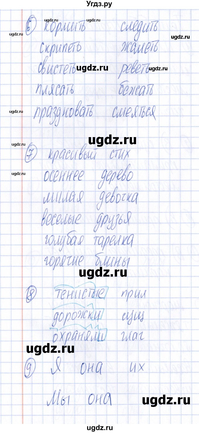 ГДЗ (Решебник) по русскому языку 4 класс (Тематический контроль) В.Т. Голубь / тема 5 (вариант) / 3(продолжение 2)