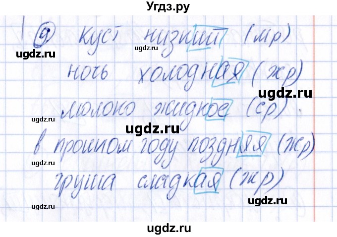 ГДЗ (Решебник) по русскому языку 4 класс (Тематический контроль) В.Т. Голубь / тема 9 (вариант) / 1(продолжение 4)