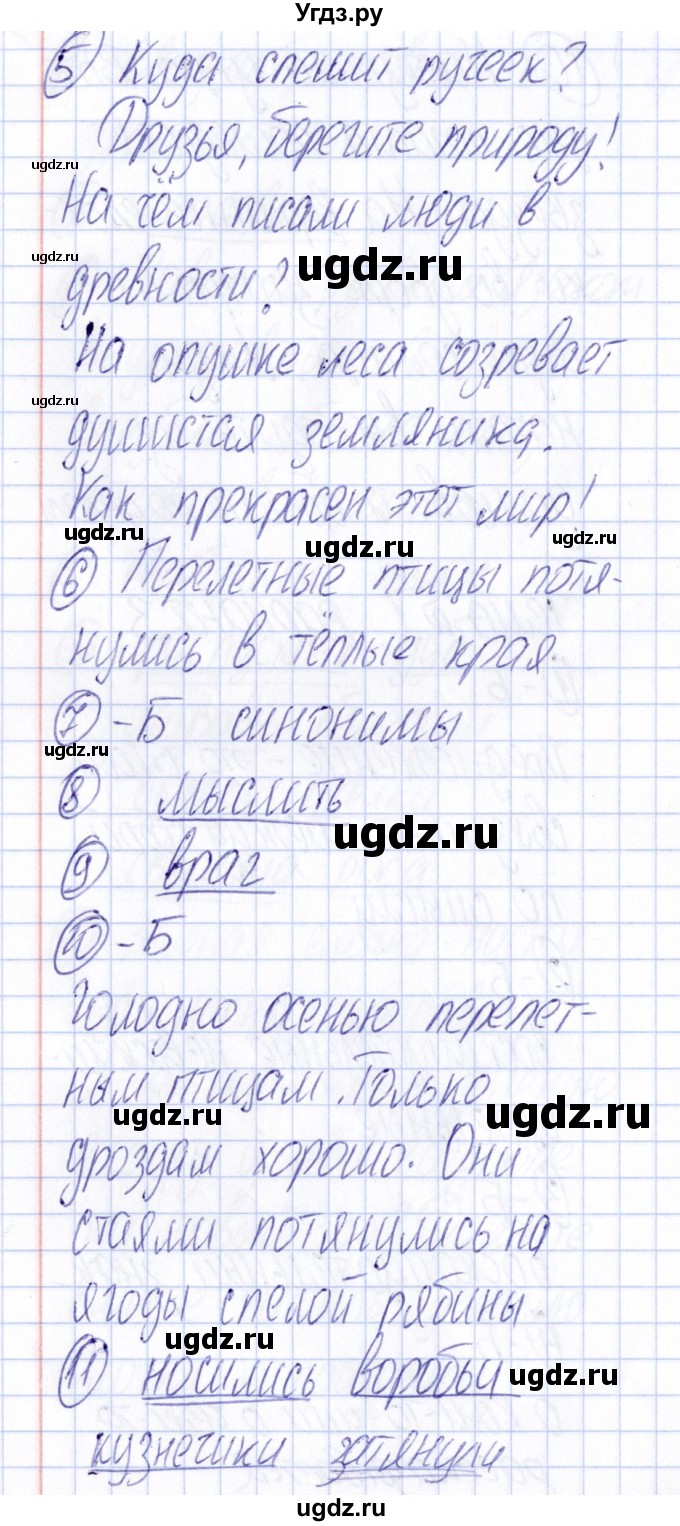 ГДЗ (Решебник) по русскому языку 4 класс (Тематический контроль) В.Т. Голубь / тема 1 (вариант) / 3(продолжение 2)
