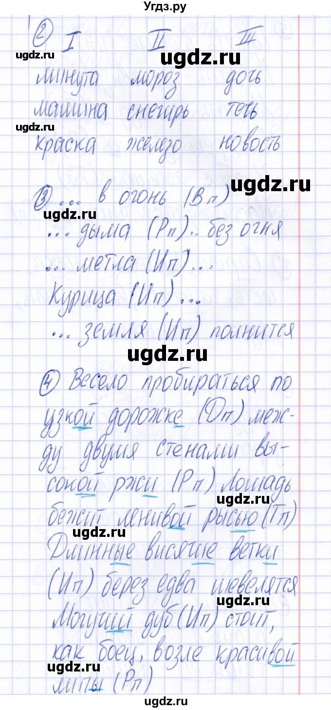 ГДЗ (Решебник) по русскому языку 4 класс (Тематический контроль) В.Т. Голубь / тема 7 (вариант) / 1(продолжение 2)