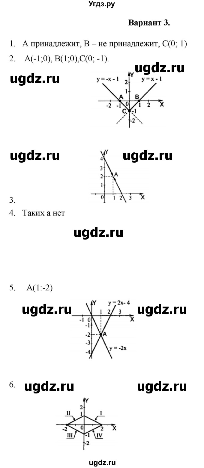 ГДЗ (Решебник) по алгебре 7 класс (контрольные работы (поурочные разработки)) Рурукин А.Н. / КР-3 / Вариант 3