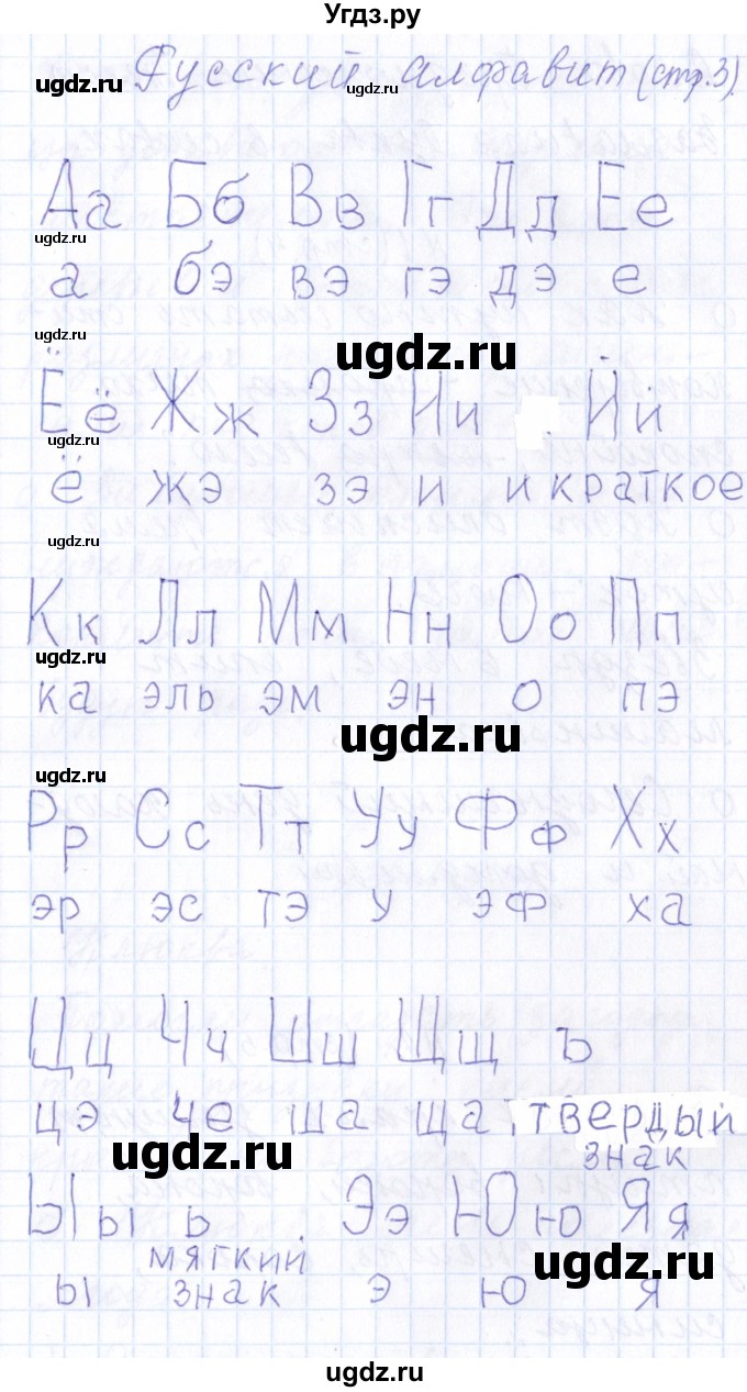 ГДЗ (Решебник) по русскому языку 1 класс (рабочая тетрадь) Л.П. Савинкина / упражнение / 1