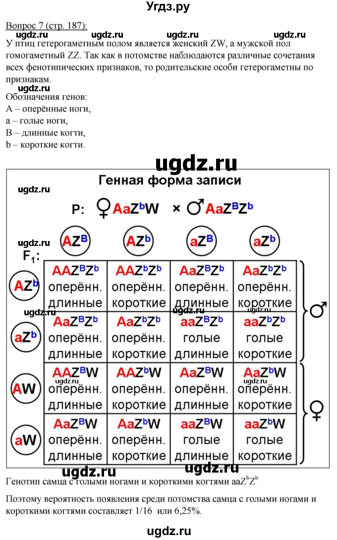 ГДЗ (Решебник) по биологии 11 класс Дашков М.Л. / §35 / 7