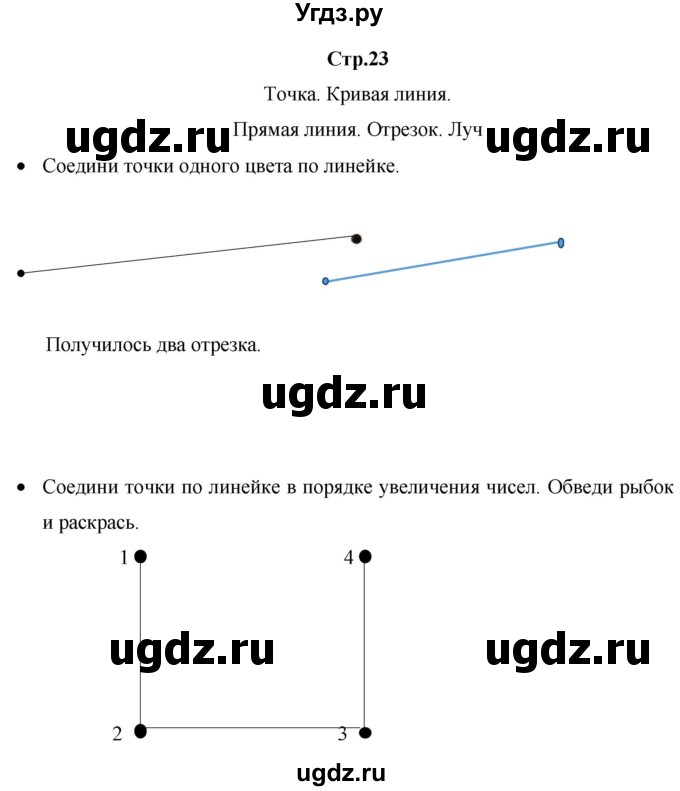 ГДЗ (Решебник к тетради 2020) по математике 1 класс (рабочая тетрадь) Кремнева С.Ю. / тетрадь №1. страница / 23