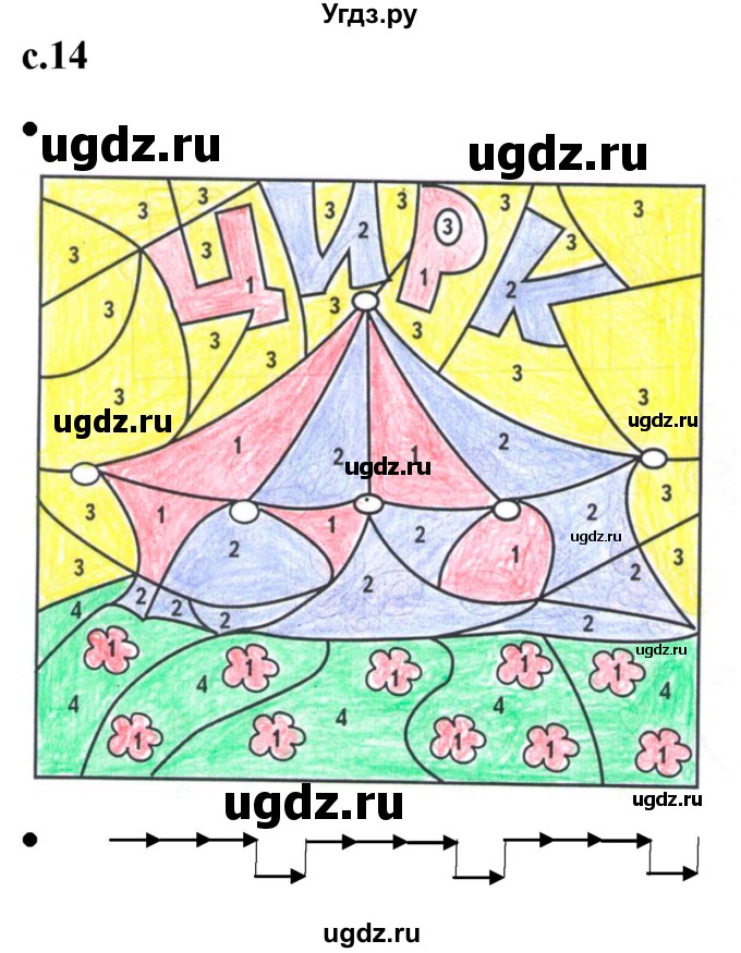 ГДЗ (Решебник к тетради 2023) по математике 1 класс (рабочая тетрадь) Кремнева С.Ю. / тетрадь №1. страница / 14