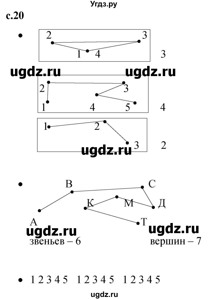 ГДЗ (Решебник к тетради 2023) по математике 1 класс (рабочая тетрадь) Кремнева С.Ю. / тетрадь №1. страница / 20
